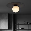 Emibig Emibig SOLAR 1 BLACK/OPAL - Lampe de plafond minimaliste pour tous les espaces