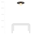 Emibig Emibig SOLAR 1 BLACK/OPAL - Lampe de plafond minimaliste pour tous les espaces