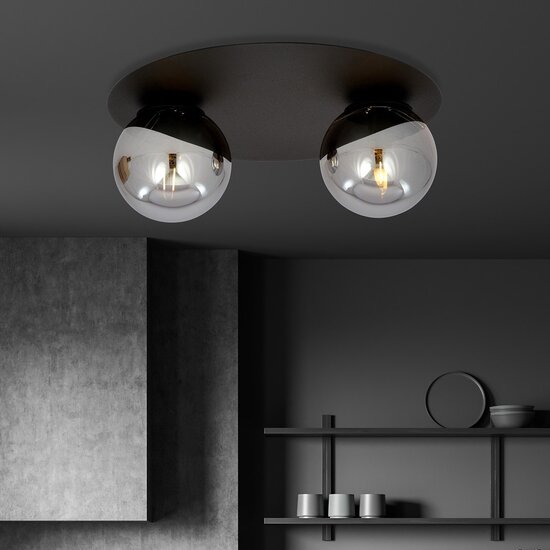 Emibig Emibig SOLAR 2 NEGRO/GRAFITO - Lámpara de techo minimalista para espacios elegantes