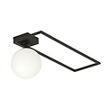 Emibig Emibig IMAGO 1B Noir/Opale - Lampe de plafond minimaliste pour tous les espaces