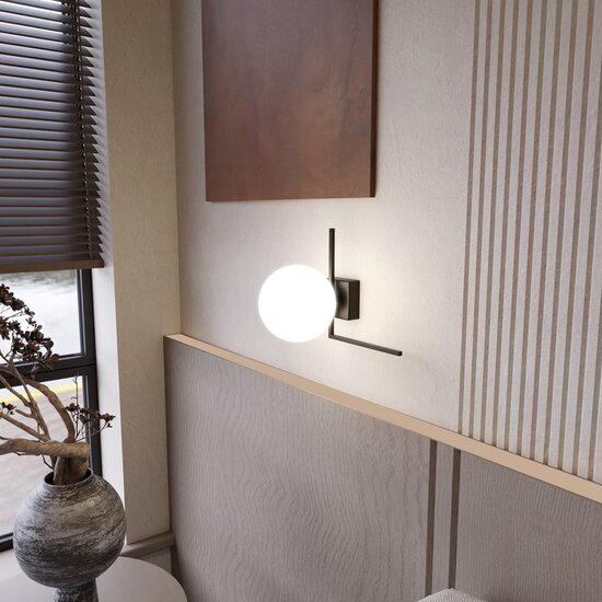 Emibig Emibig IMAGO 1G BLACK/OPAL - Minimalistische plafondlamp voor elke ruimte