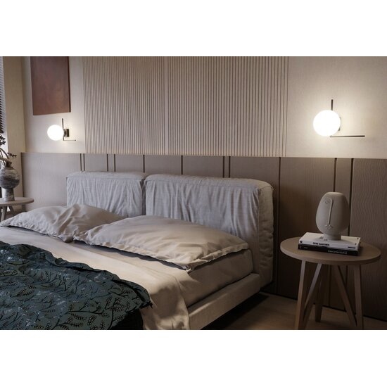 Emibig Emibig IMAGO 1G BLACK/OPAL - Lampe de plafond minimaliste pour tous les espaces