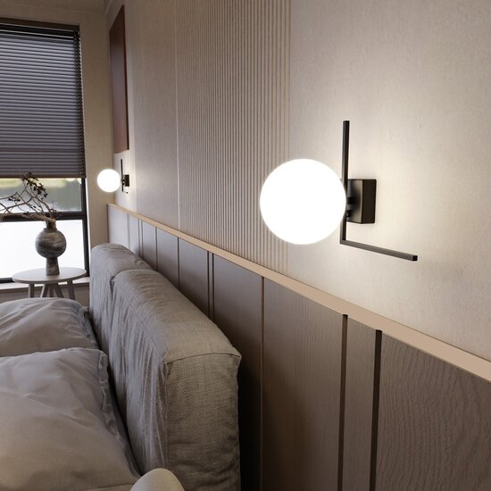 Emibig Emibig IMAGO 1G BLACK/OPAL - Minimalist ceiling lamp for any space