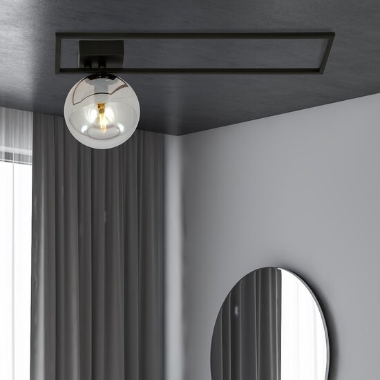 Emibig Emibig IMAGO 1B Noir/Graphite - Lampe de Plafond Minimaliste pour Toute Pièce