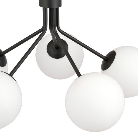 Emibig Emibig NOVA 5 BLACK/OPAL Hanglamp - Scandinavisch Design voor Elke Ruimte