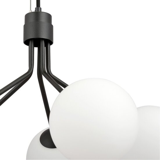 Emibig Emibig NOVA 5 BLACK/OPAL Hanglamp - Scandinavisch Design voor Elke Ruimte