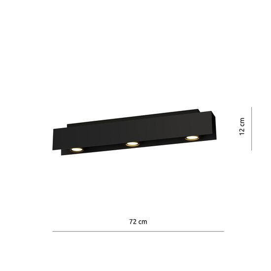 Emibig Emibig KENNO 3 BLACK - Minimalistische Deckenlampe für stilvolles Wohnen