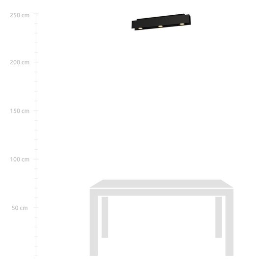 Emibig Emibig KENNO 3 BLACK - Minimalistische Deckenlampe für stilvolles Wohnen