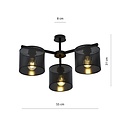 Emibig Emibig JORDAN 3 BLACK - Industrial ceiling lamp for a modern look