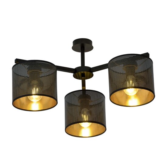Emibig Emibig JORDAN 3 BLACK/GOLD - Stylish industrial ceiling lamp