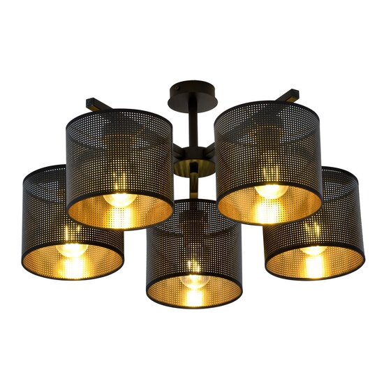 Emibig Emibig JORDAN 5 BLACK/GOLD - Industrial Ceiling Lamp for Stylish Lighting