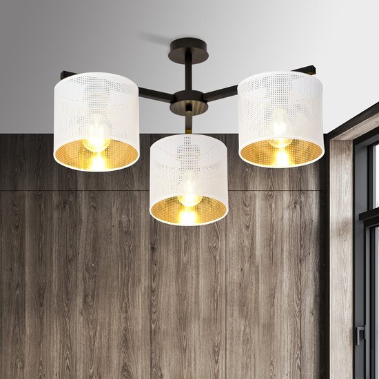 Emibig Emibig JORDAN 3 BLANCO/DORADO - Lámpara de techo elegante para cualquier habitación