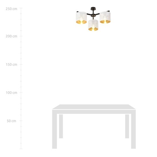 Emibig Emibig JORDAN 3 WEISS/GOLD - Stilvolle Deckenlampe für jeden Raum