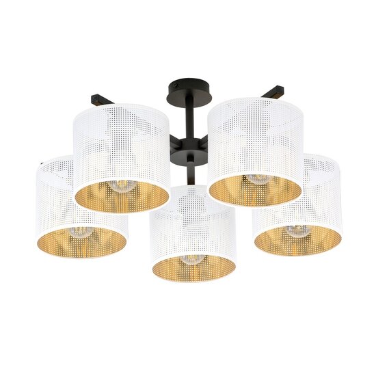 Emibig Emibig JORDAN 5 WHITE/GOLD - Stylish Industrial Pendant Light