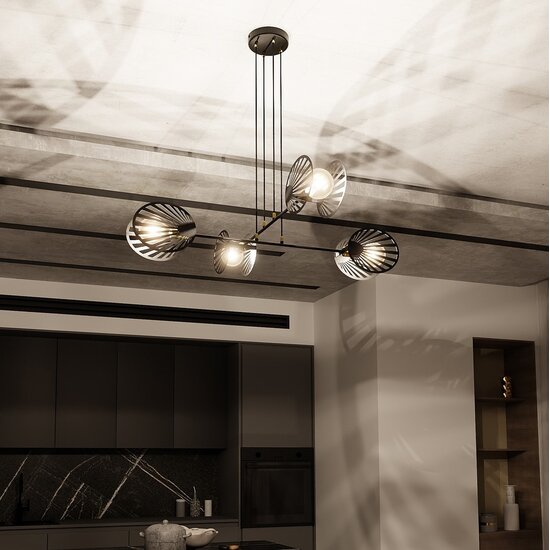 Emibig Emibig PLAYA 4 BLACK - Modern pendant lamp for a stylish look