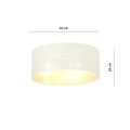 Emibig Emibig ASTON 3 WHITE/GOLD - Stijlvolle plafondlamp voor elke ruimte
