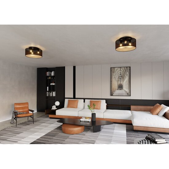 Emibig Emibig ASTON 3 BLACK/GOLD - Stijlvolle plafondlamp voor elke ruimte