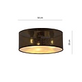 Emibig Emibig ASTON 3 Deckenlampe Schwarz/Gold - Stilvolle industrielle Beleuchtung