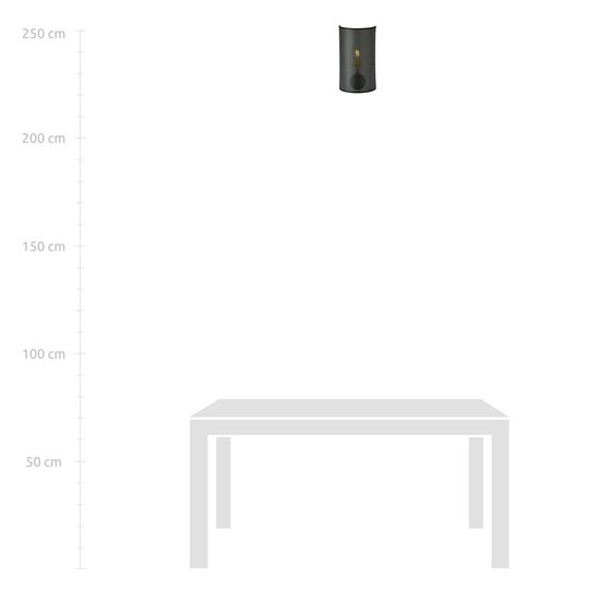 Emibig Emibig ASTON K1 Lámpara de pared Negro/Dorado - Iluminación industrial elegante