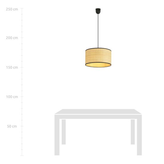 Emibig Emibig ASTON 1 RATTAN - Lámpara colgante de estilo boho