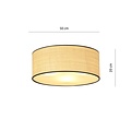 Emibig Emibig ASTON 3 RATTAN - Lampe de plafond de style bohème
