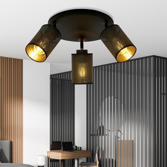 Emibig Emibig Bronx 3 Premium Schwarz - Industrielle Deckenlampe für stilvolle Räume