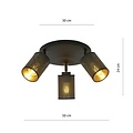 Emibig Emibig BRONX 3 PREMIUM BLACK - Stylish Industrial Ceiling Lamp