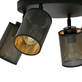Emibig Emibig BRONX 4 PREMIUM BLACK - Stijlvolle industriële plafondlamp