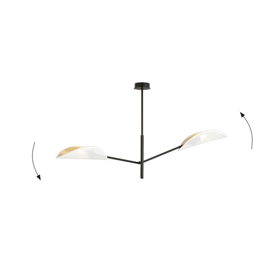 Emibig Emibig VENE 2 Wit/Goud - Moderne plafondlamp voor elke ruimte