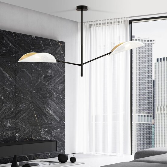 Emibig Emibig VENE 2 Blanc/Doré - Lampe de plafond moderne pour tous les espaces