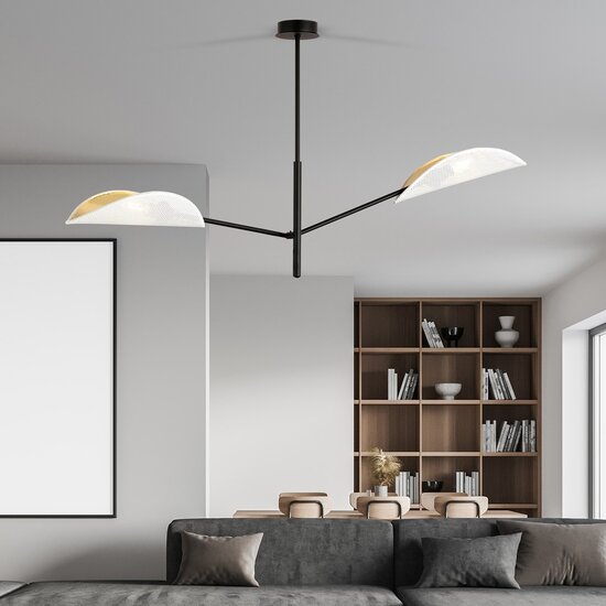 Emibig Emibig VENE 2 Wit/Goud - Moderne plafondlamp voor elke ruimte