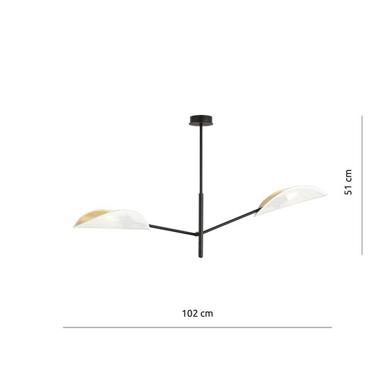 Emibig Emibig VENE 2 White/Gold - Modern ceiling lamp for any space