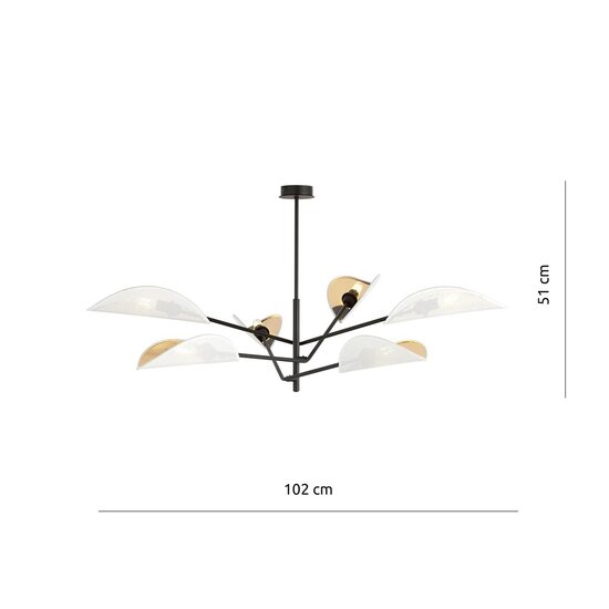 Emibig Emibig VENE 6 Blanc/Doré - Plafonnier moderne pour un look élégant