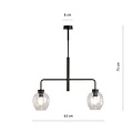 Emibig Emibig LUKKA 2 Black/Transparent - Modern Pendant Lamp for Stylish Lighting