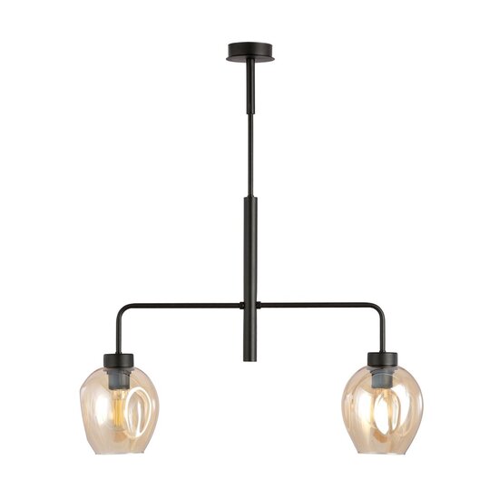 Emibig Emibig LUKKA 2 Noir/Amber - Suspension Moderne pour Intérieurs Élégants
