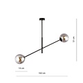 Emibig Emibig LINEAR 2 BLACK/GRAFIT - Moderne hanglamp voor elke ruimte