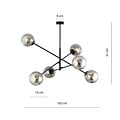 Emibig Emibig LINEAR 6 Noir/Graphite - Lampe Suspendue Moderne pour Intérieurs Élégants
