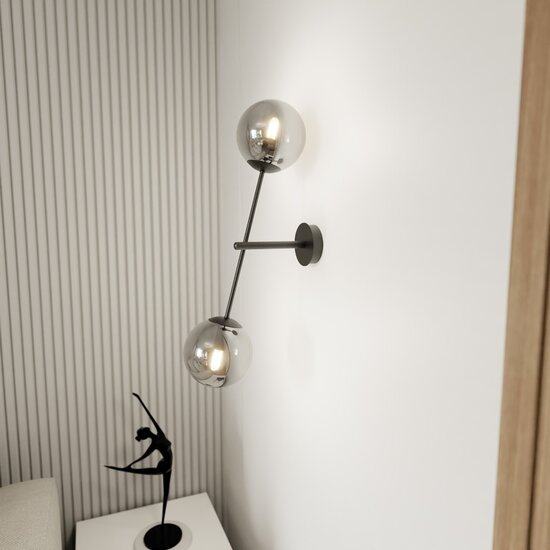 Emibig Emibig LINEAR K2 BLACK/ GRAPHITE - Modern wall lamp for any space