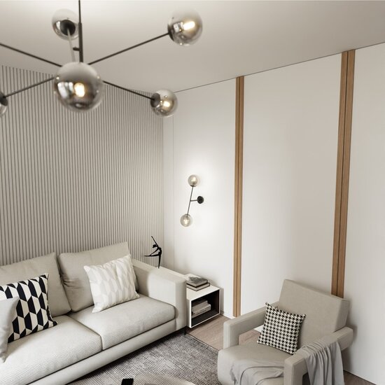 Emibig Emibig LINEAR K2 Negro/Grafito - Lámpara de pared moderna para espacios elegantes