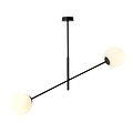 Emibig Emibig LINEAR 2 BLACK/OPAL - Lampe suspendue moderne pour un intérieur élégant