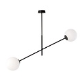 Emibig Emibig LINEAR 2 BLACK/OPAL - Modern pendant lamp for stylish interiors