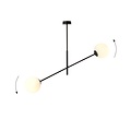 Emibig Emibig LINEAR 2 BLACK/OPAL - Modern pendant lamp for stylish interiors
