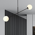 Emibig Emibig LINEAR 2 BLACK/OPAL - Lampe suspendue moderne pour un intérieur élégant