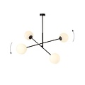 Emibig Emibig LINEAR 4 Noir/Opale - Lampe suspendue moderne pour tous les espaces