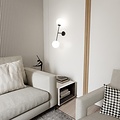 Emibig Emibig LINEAR K2 BLACK/OPAL - Moderne Wandlampe für stilvolle Beleuchtung