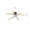 Emibig Emibig VEKEN 6B Silver - Scandinavian Ceiling Lamp for a Stylish Interior