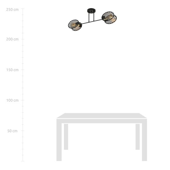 Emibig Emibig TALIA 2 BLACK - Lámpara de techo moderna para un ambiente elegante