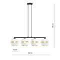 Emibig Emibig PIANO 4 WHITE/GOLD - Modern pendant lamp for any space