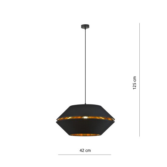 Emibig Emibig PIANO 1 NOIR/OR - Lampe suspendue moderne pour tous les espaces