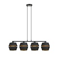 Emibig Emibig PIANO 4 BLACK/GOLD - Modern pendant lamp for a stylish look